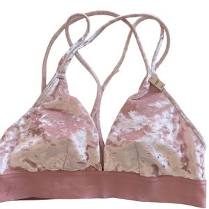 Victoria Secret Women’s XS  Bralette Pink Velvet Bralette NWT